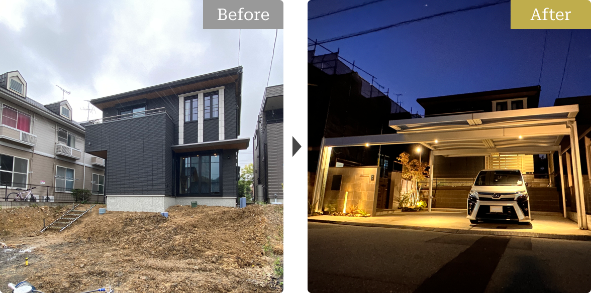 新戸建て・アプローチ施工